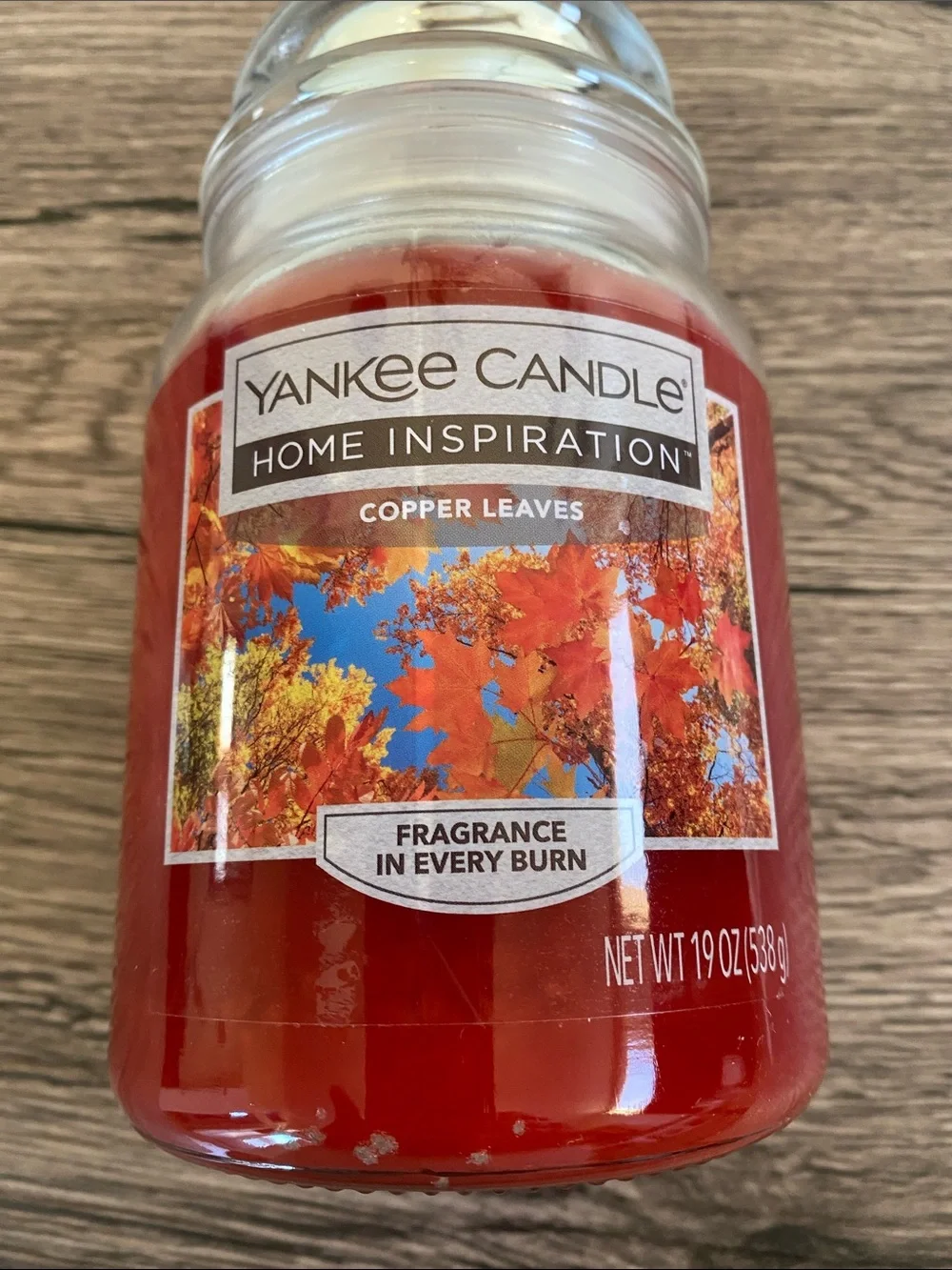 Yankee Candle Red Copper Leaves Jar Candle 19 oz